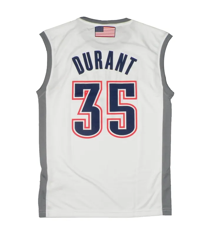 Adidas Camiseta NBA Fanatic Mundial Durant Nº 35 (blanco/gris)