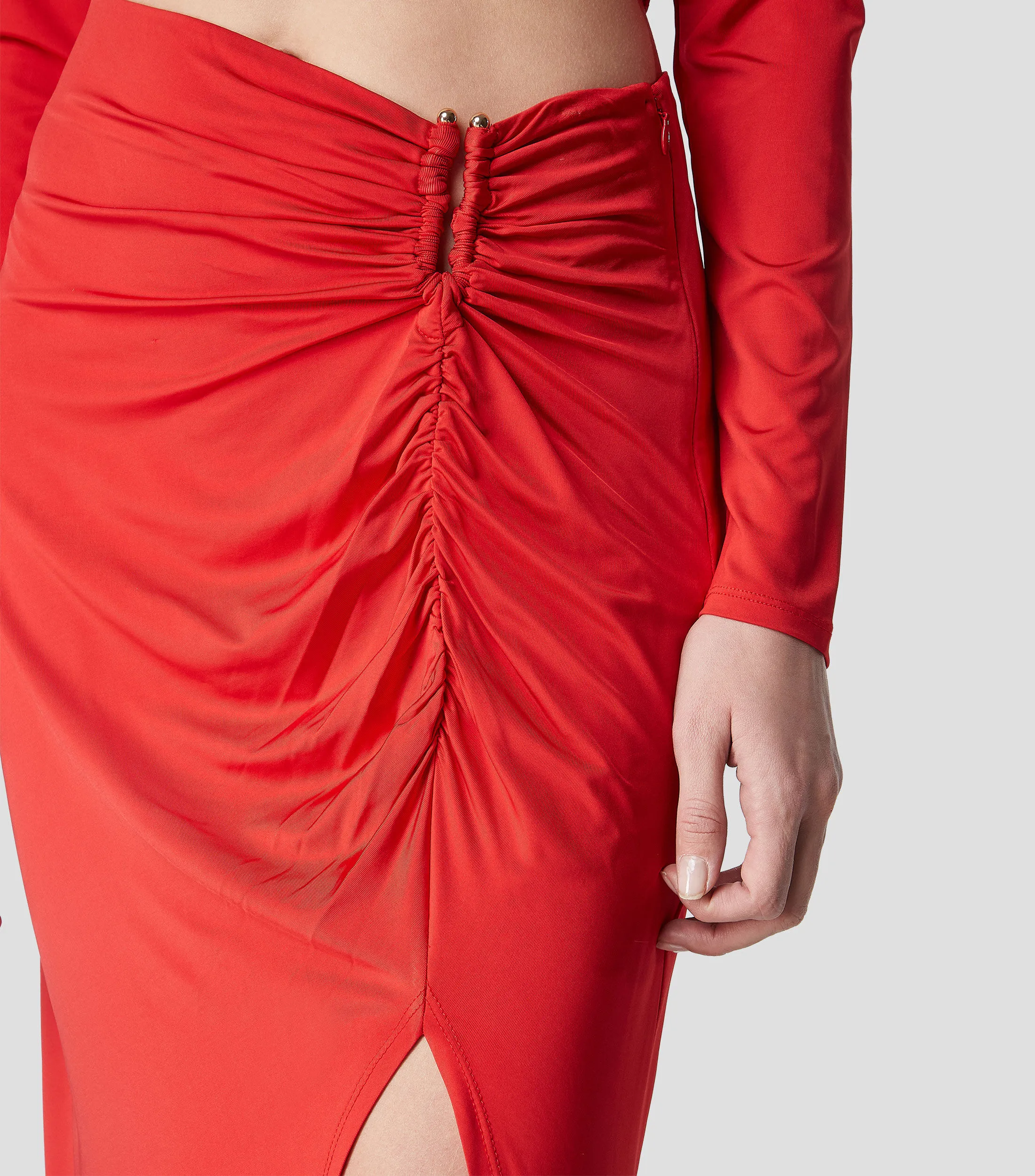 Bcbg Falda Larga Corte Recto Mujer