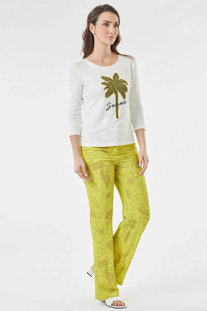 Blusa Casual con Estampado de Palmera Foleys 124218