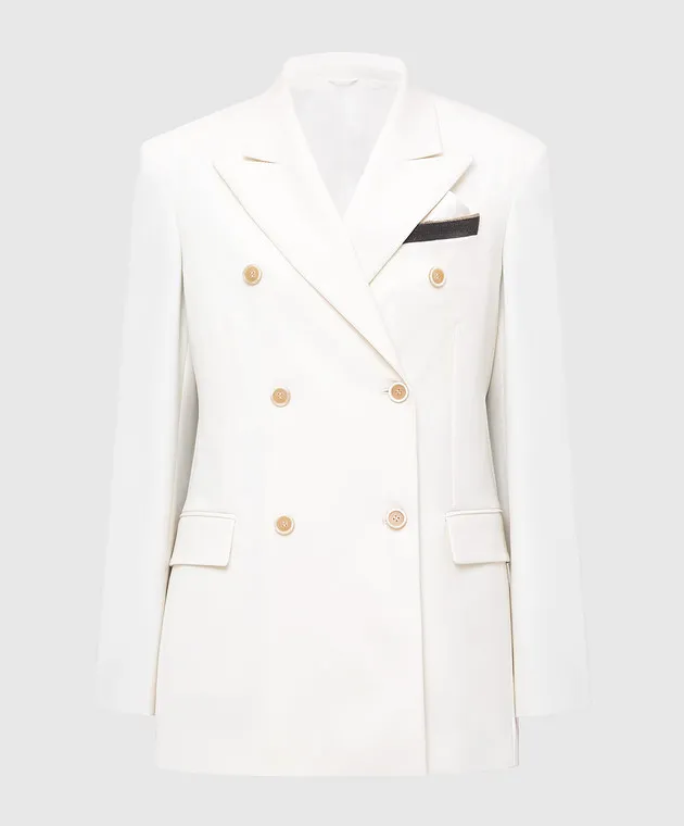 Brunello Cucinelli Light beige wool jacket