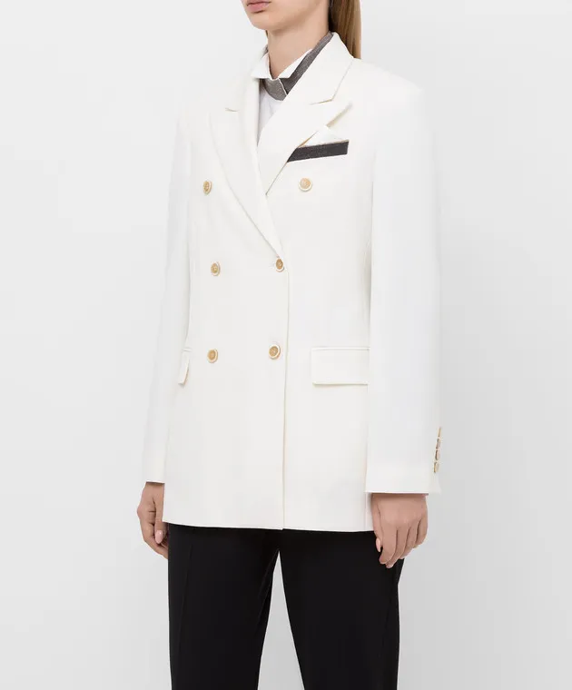 Brunello Cucinelli Light beige wool jacket