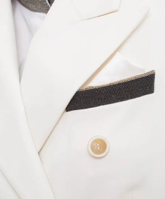 Brunello Cucinelli Light beige wool jacket