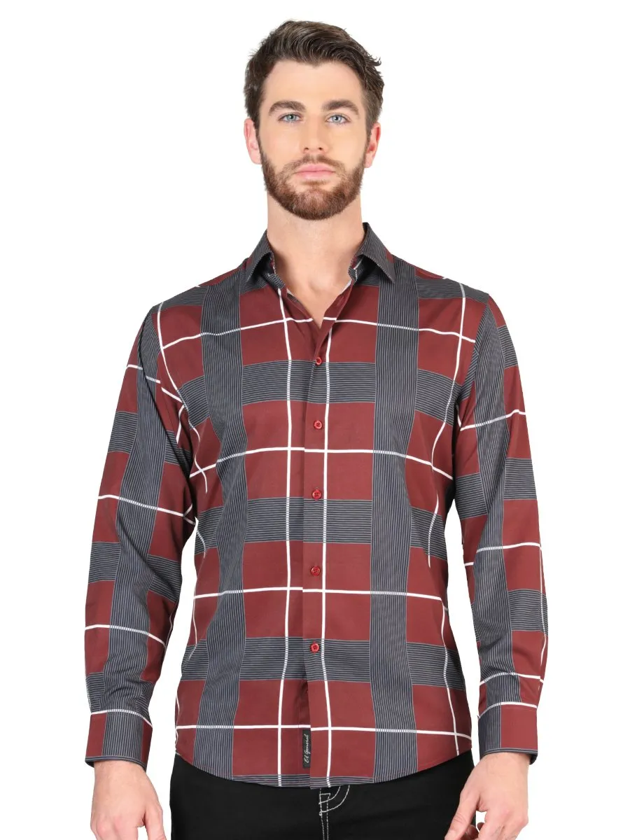CAMISA DE MODA EL SEOR DE LOS CIELOS COLOR VINO GEN44603