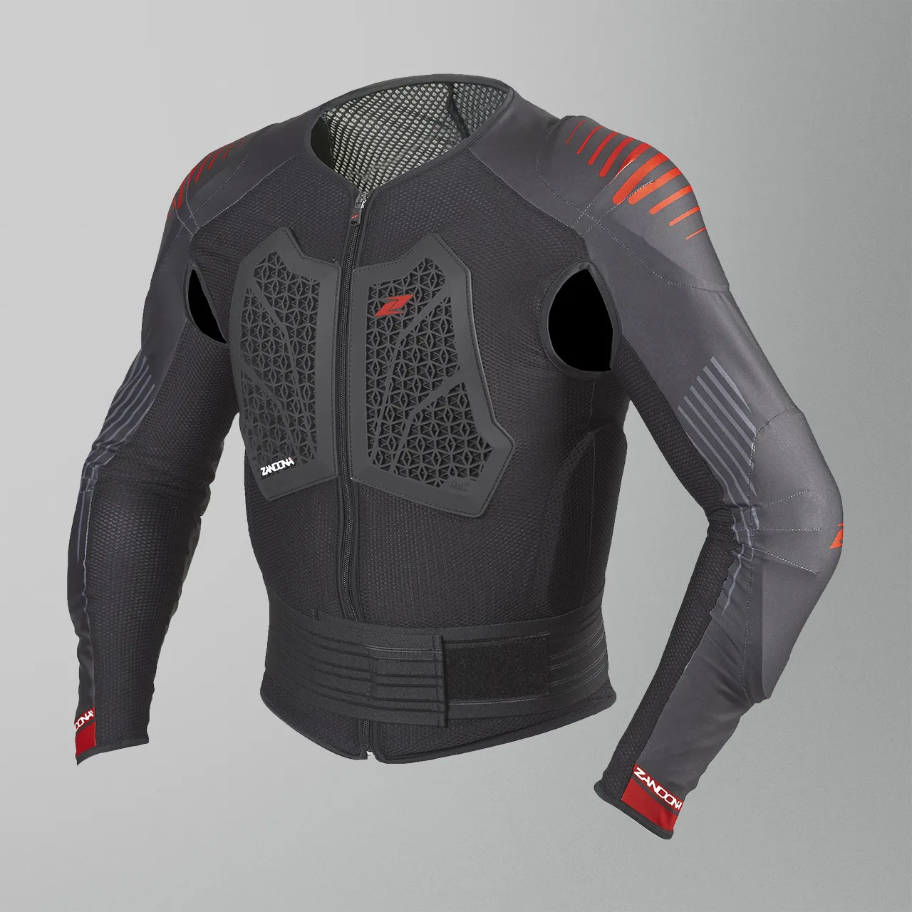 CHAQUETA DE PROTECCIóN ZANDONà ACTION X8 NEGROROJO