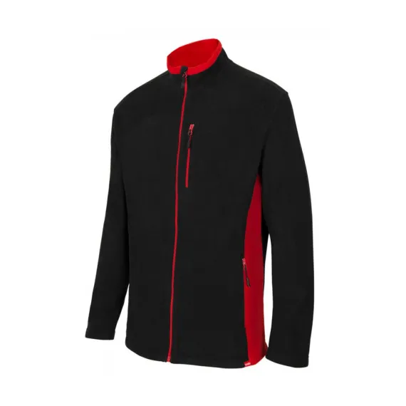 Chaqueta polar bicolor con tejido de microfibra VELILLA Serie 201504