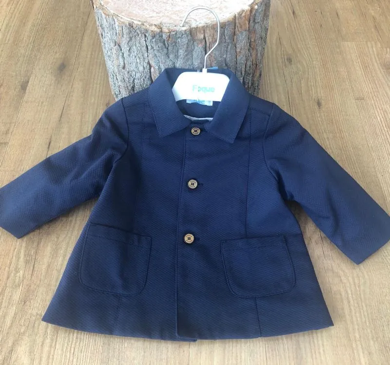 CHAQUETóN DE PIQUé PARA NIñO EN MARINO MARCA FOQUE. PV