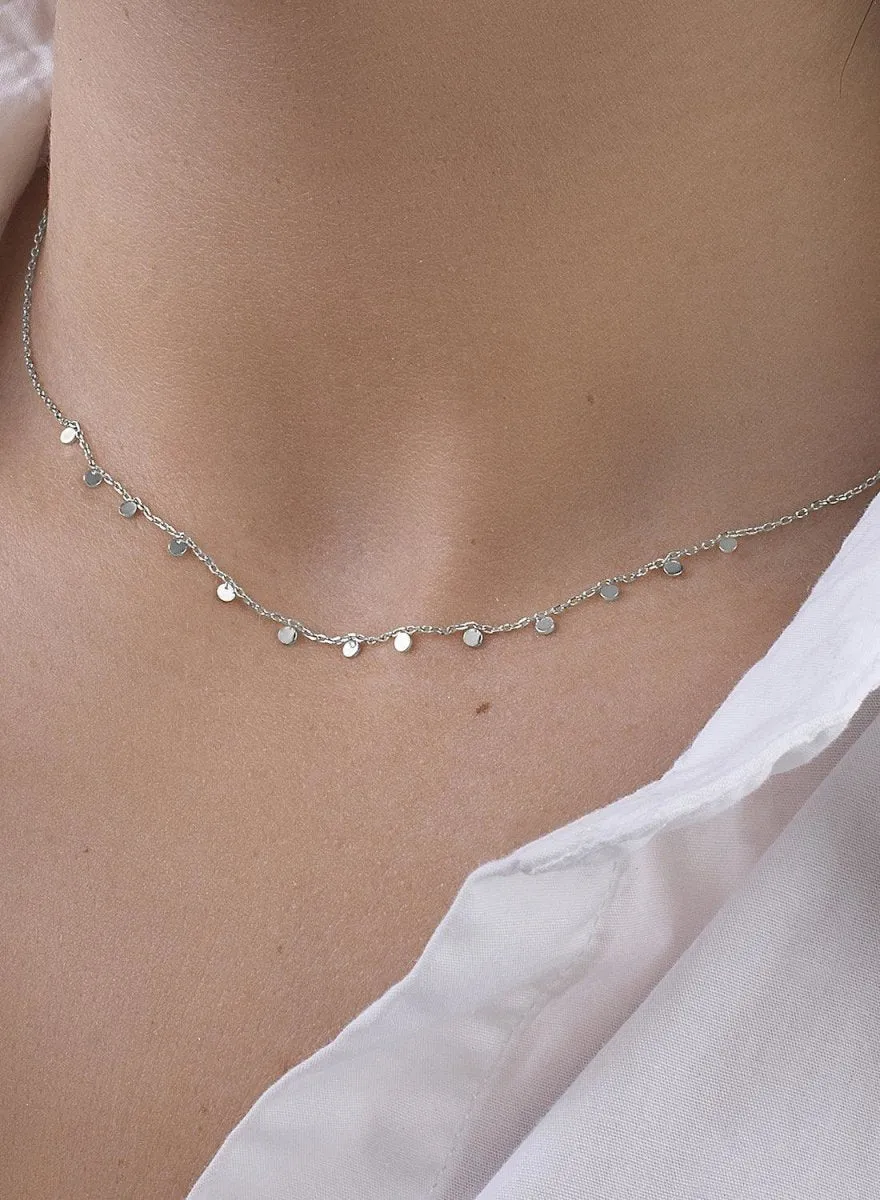 Collares con colgantes plata bao en oro diseo minimalista