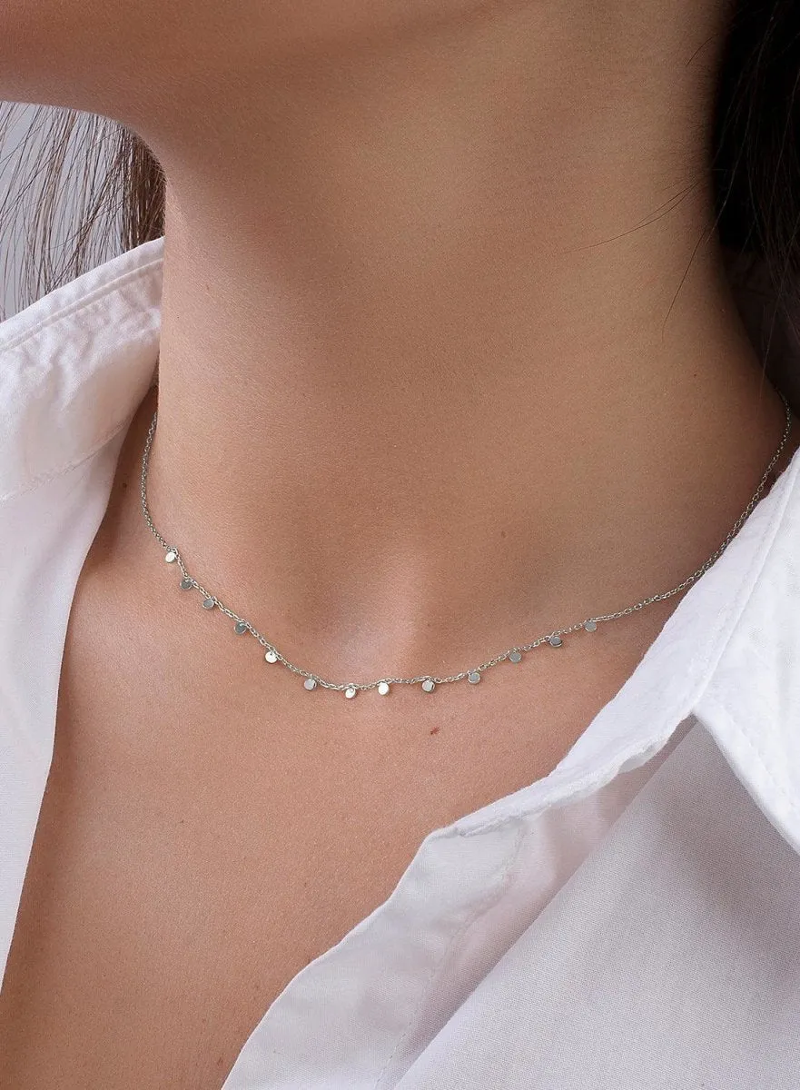 Collares con colgantes plata bao en oro diseo minimalista