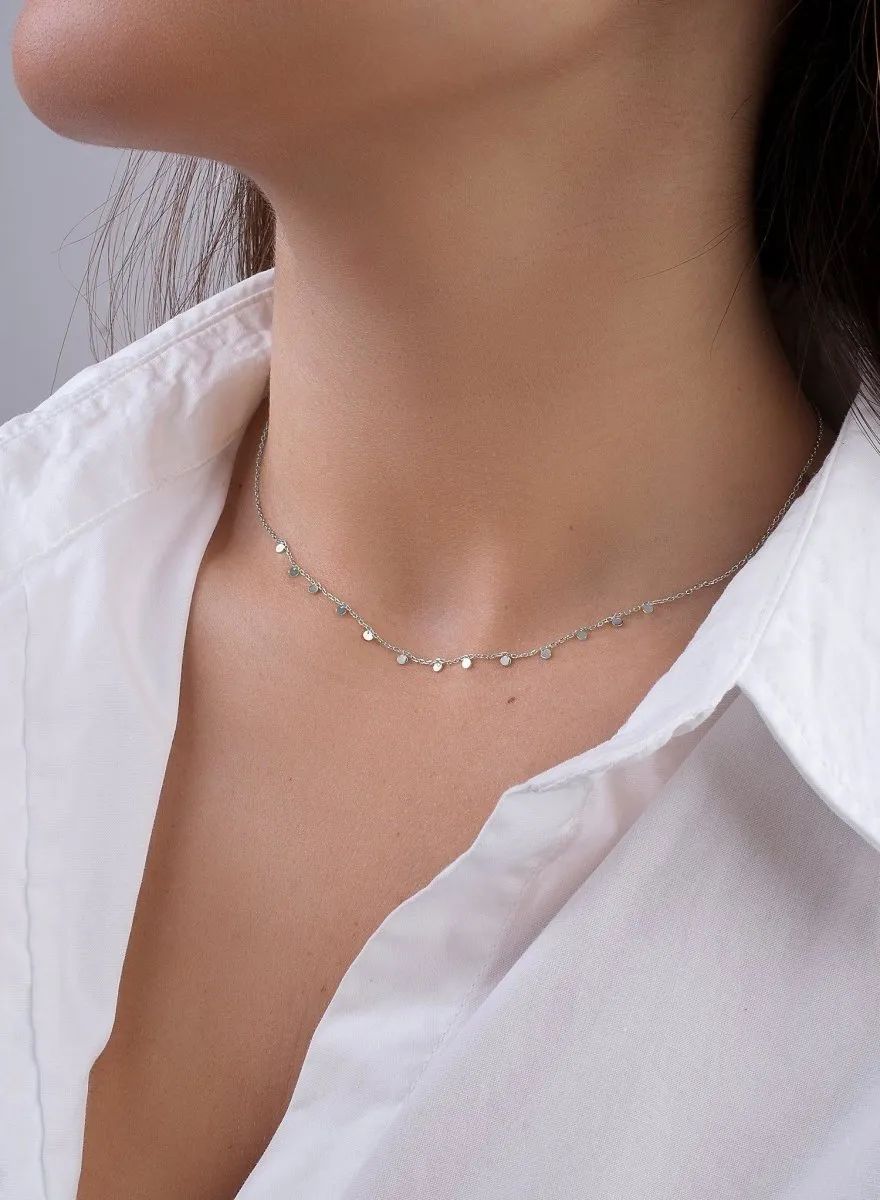 Collares con colgantes plata bao en oro diseo minimalista
