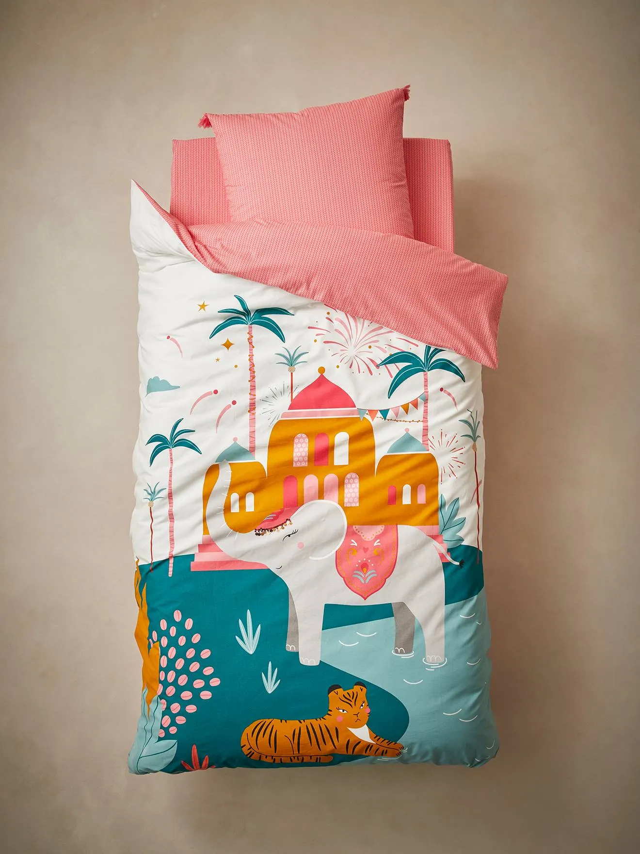 Conjunto de funda nórdica + funda de almohada infantil Eden India