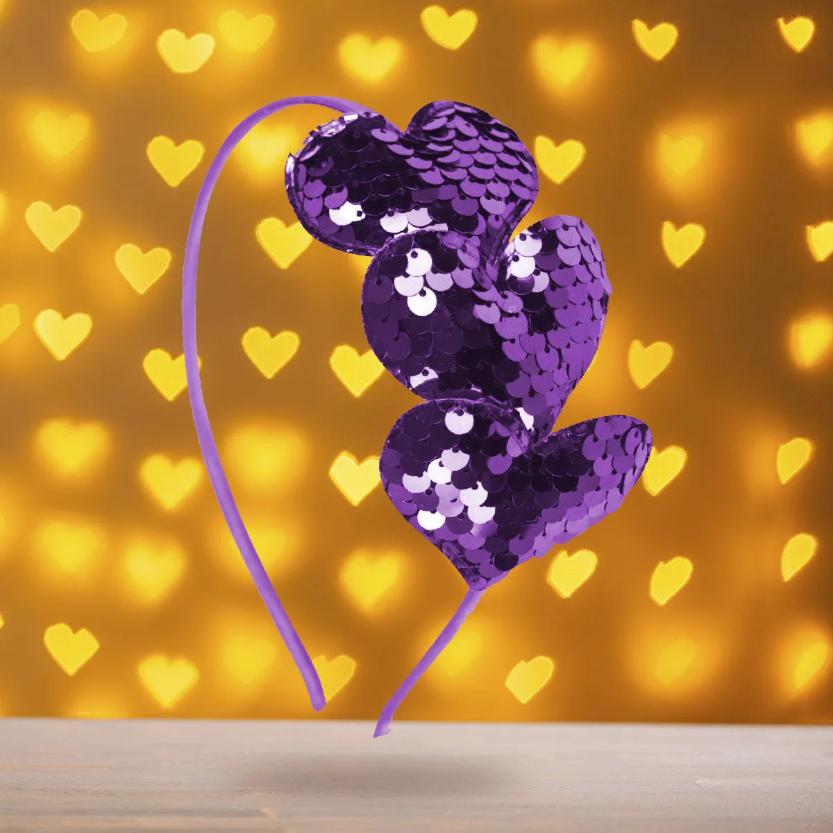 Diadema con Lentejuelas color Morado para Dama