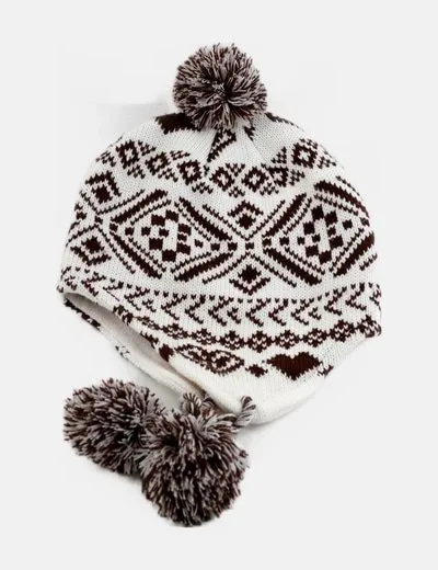 El Corte Inglés Gorro de punto estampado y pompón