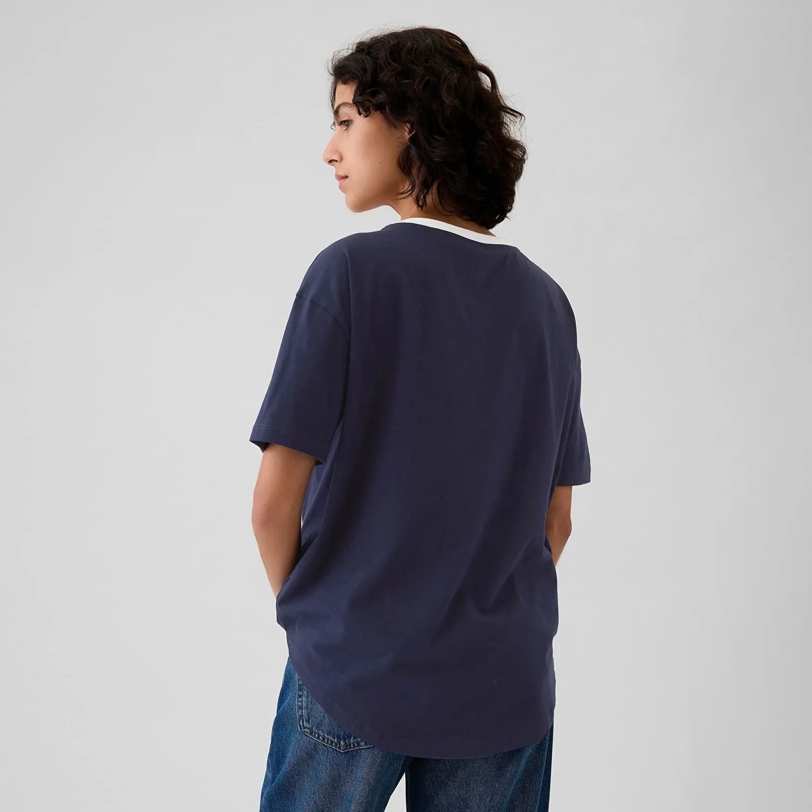 GAP TSHIRT SHORTSLEEVE LOGO TEE NAVY UNIFORM M