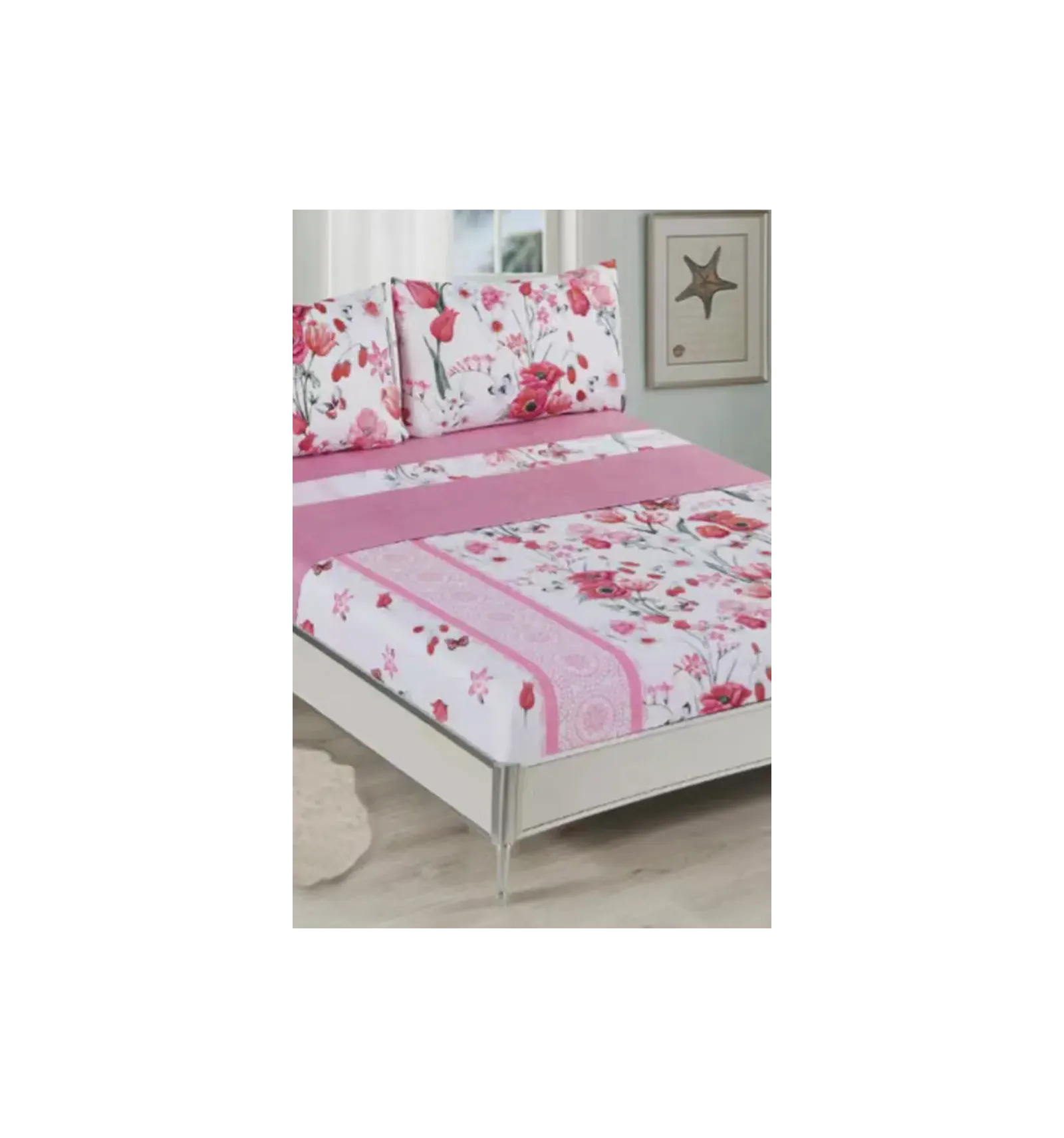 JUEGO DE SáBANAS ROSAE  ROSA