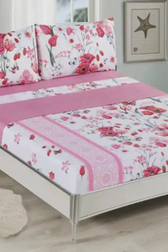 JUEGO DE SáBANAS ROSAE  ROSA