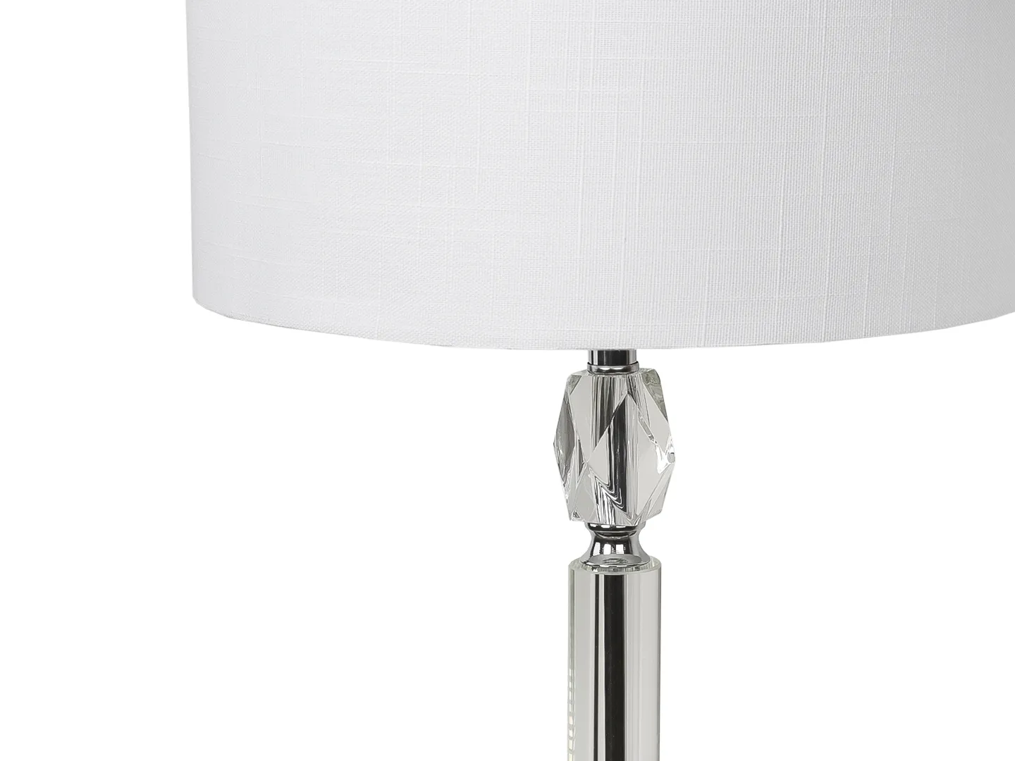 KELDER 24HJ 40289K 24HJ LAMPARA DE MESA BLANCO PANTALLA TEXTIL BASE VIDRIO  60 X 33 CM