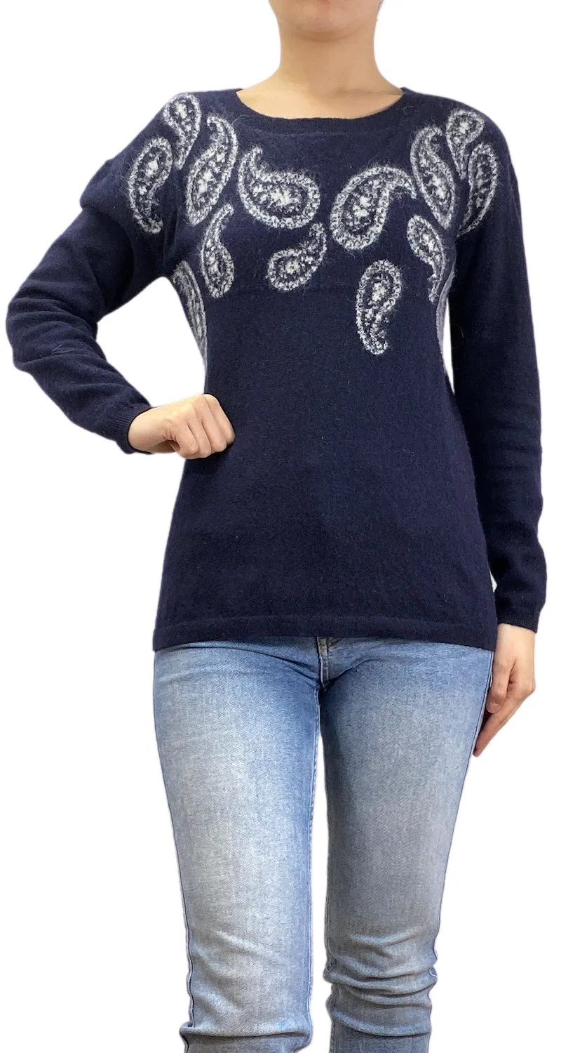 LAURA ASHLEY Sweater Azul Paisley