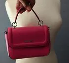 Mini Bandolera Bolso Cartera Bolso Grace de Cuero Rosa Caliente Nine West Antoinetta