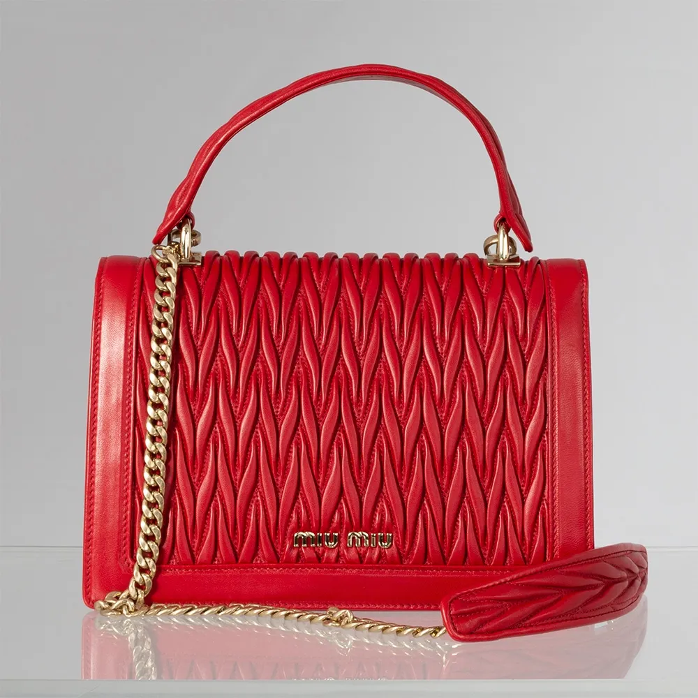 Miu Miu Bolso Confidential Rojo