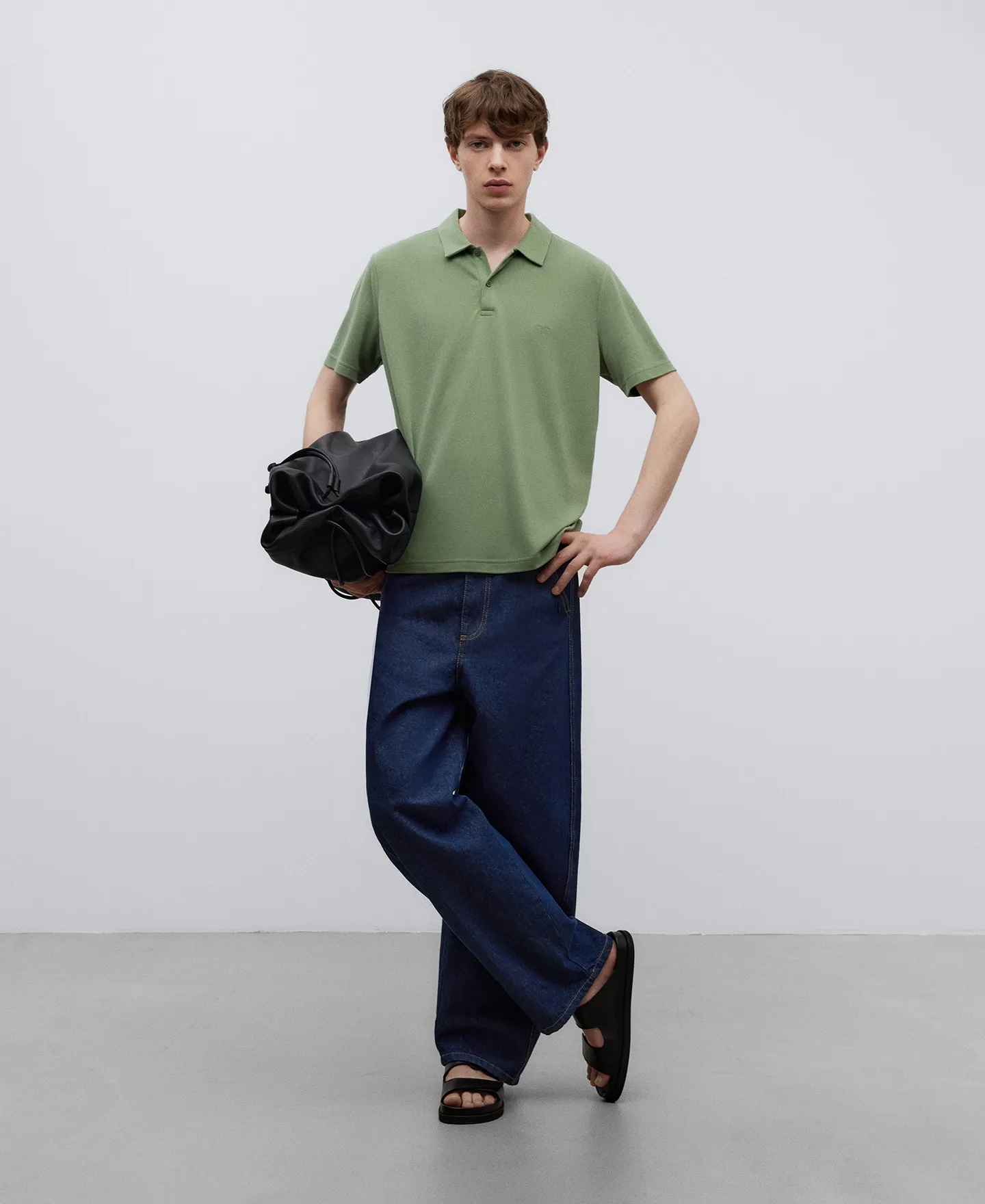 Modal regular fit polo shirt man