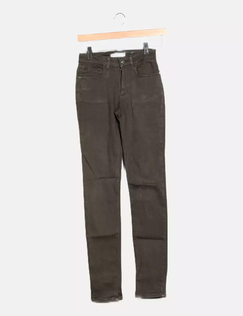 NoName Pantalón verde elástico