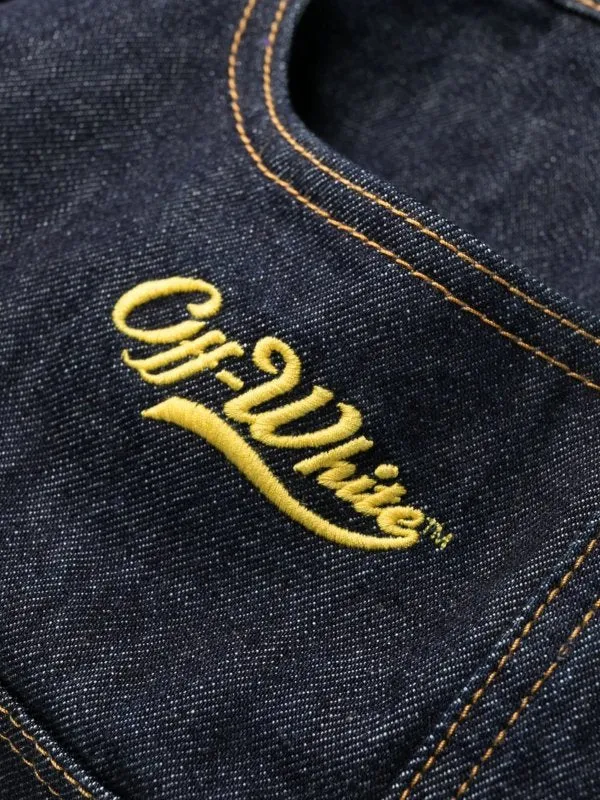 Off White Wave Off Denim Skate Carpente Raw Indigo Yellow