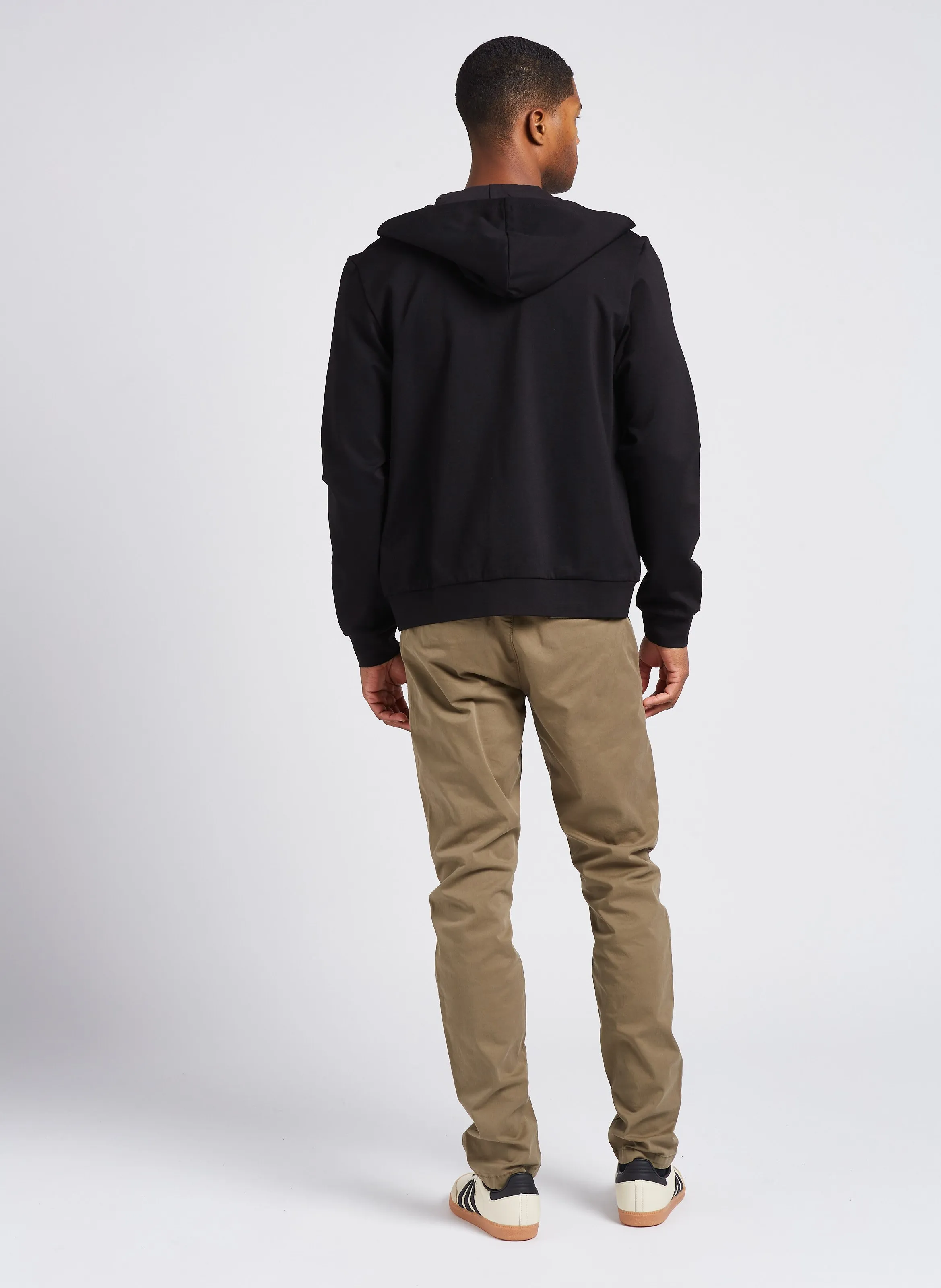 Pantalón chino de mezcla de algodón slim fit en caqui