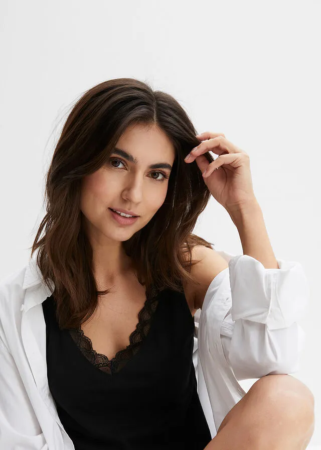 PIJAMA CORTO CON CAMISETA SIN MANGAS NEGROBLANCO DE RAYAS