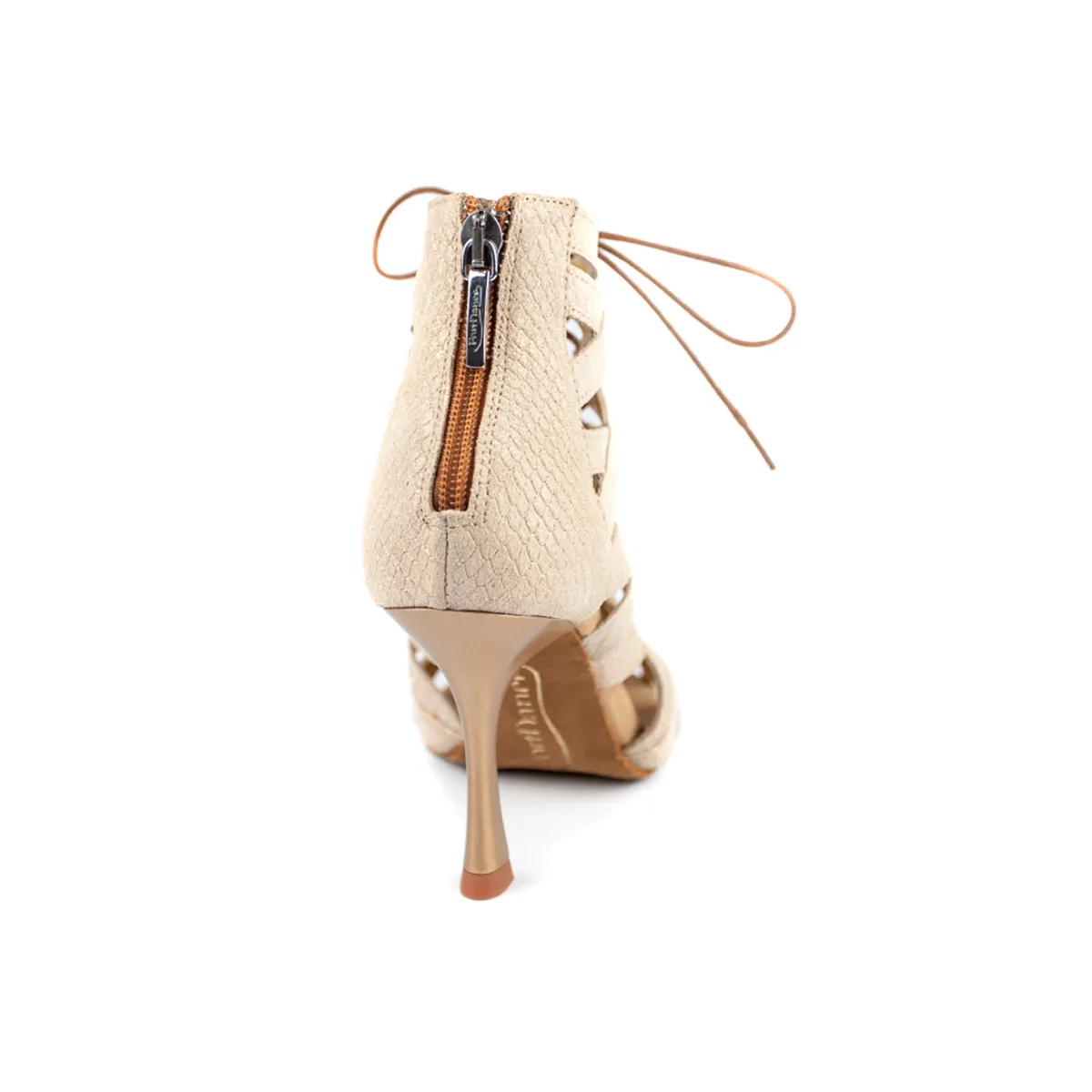 PORTDANCE MUJERES ZAPATOS DE BAILE PD804N  BEIGE/ORO  7 CM