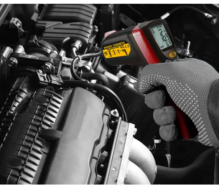 POWERPROBE Termómetro de infrarrojos con pantalla LCD