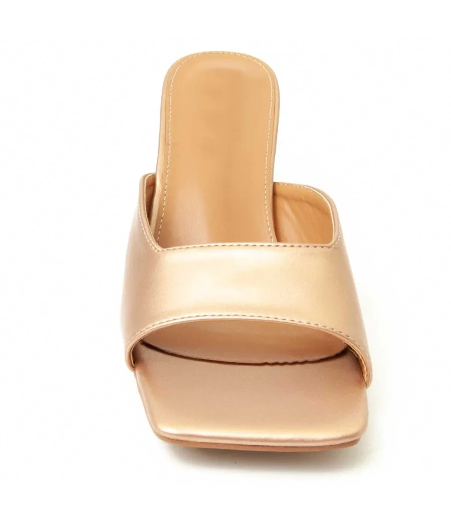 Sandalia De Tacón Para Mujer.  Montevita  Sandalit11  90345 Bronce