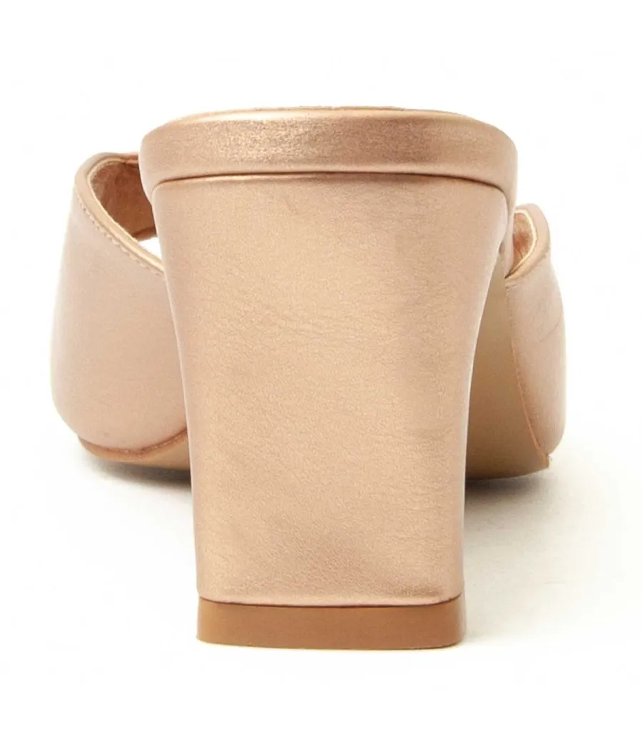 Sandalia De Tacón Para Mujer.  Montevita  Sandalit11  90345 Bronce
