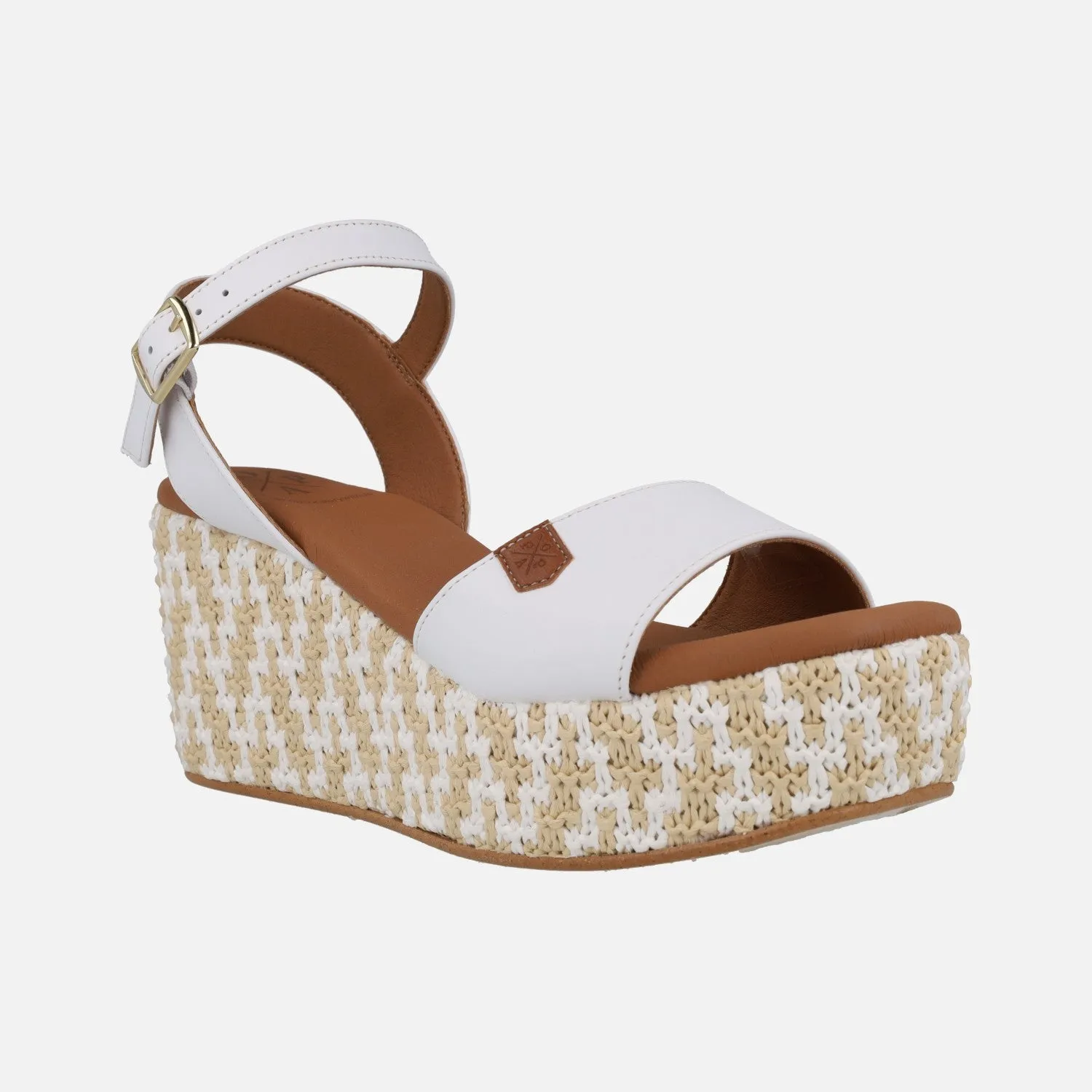 Sandalias con cuña de rafia Akumal Bombay