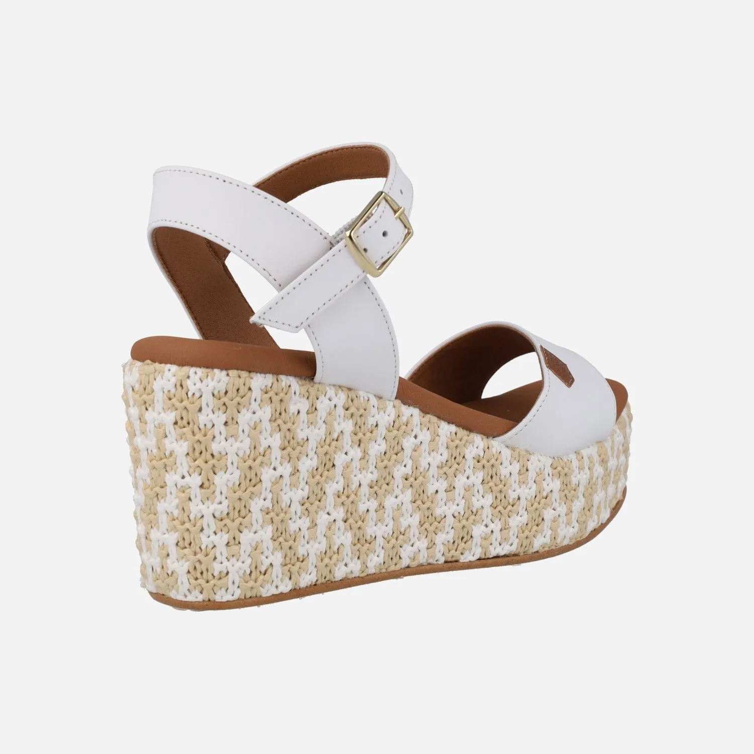 Sandalias con cuña de rafia Akumal Bombay