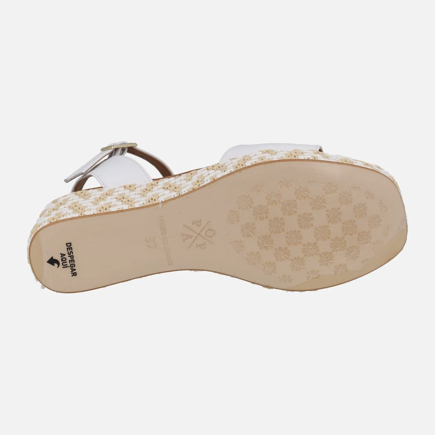 Sandalias con cuña de rafia Akumal Bombay
