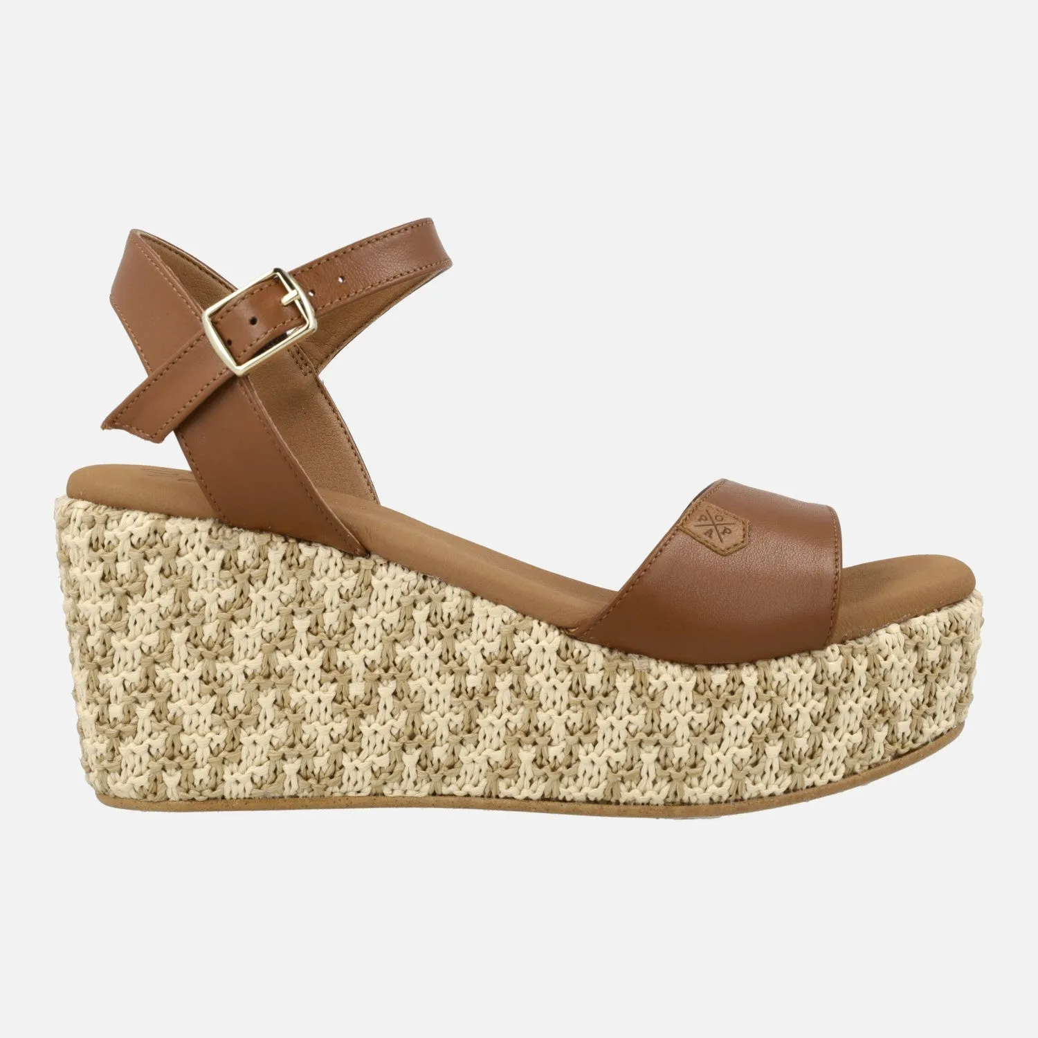 Sandalias con cuña de rafia Akumal Bombay