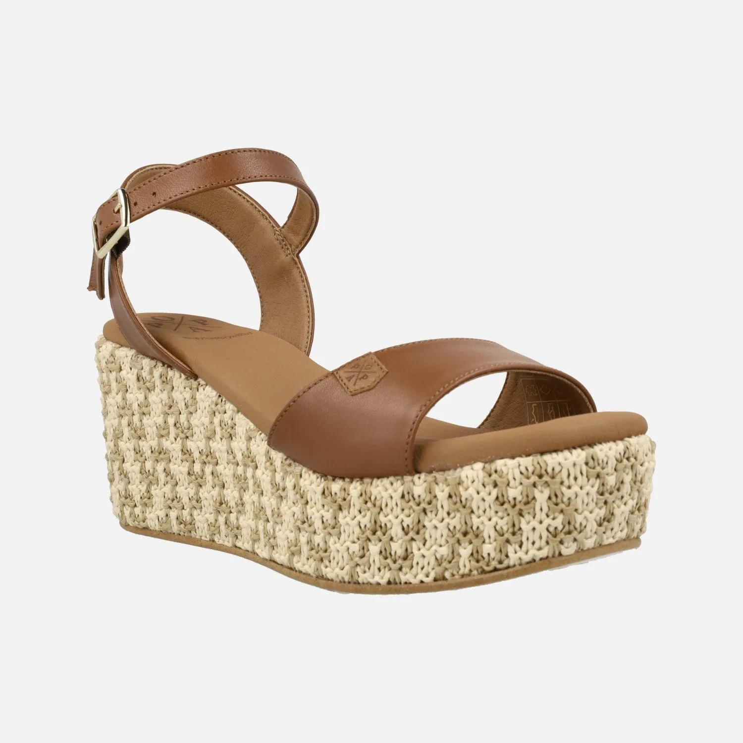 Sandalias con cuña de rafia Akumal Bombay