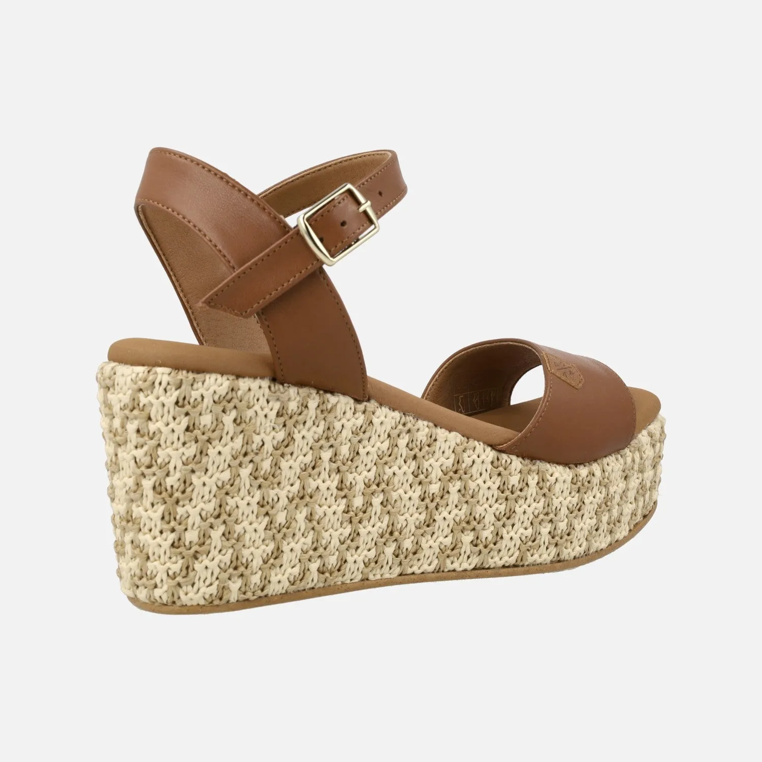 Sandalias con cuña de rafia Akumal Bombay