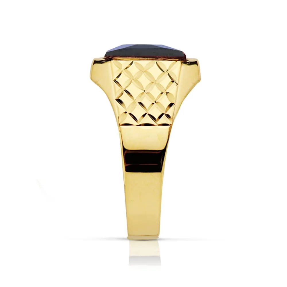 Sello Oro con Zafiro Spinel