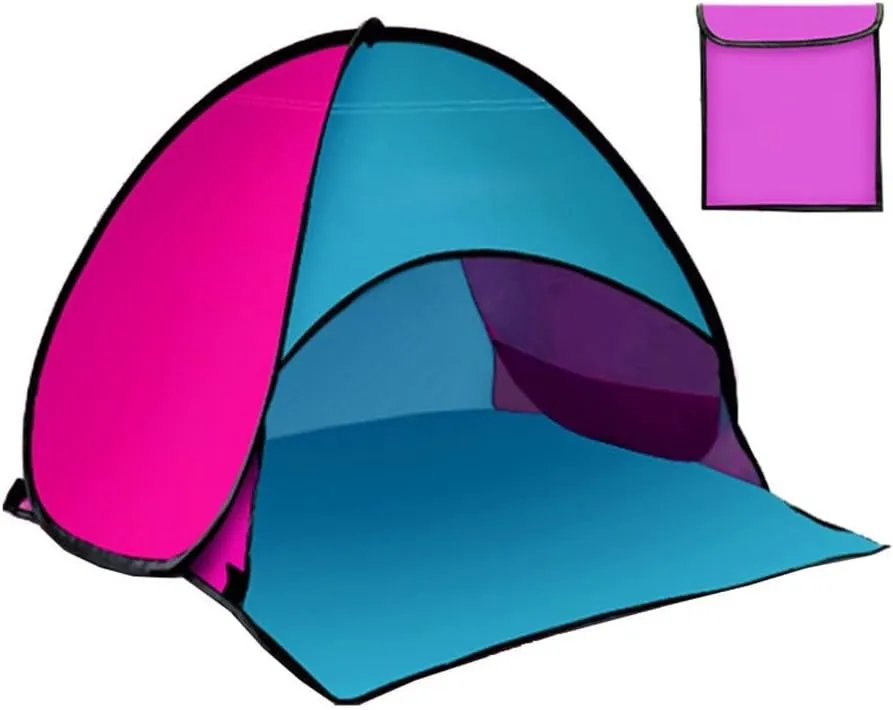 SNOWCHECKING  TIENDA DE CAMPAñA PORTáTIL CON BOLSA DE TRANSPORTE PARA ACAMPADA AL AIRE LIBRE  REFUGIO LIGERO (ROSA)