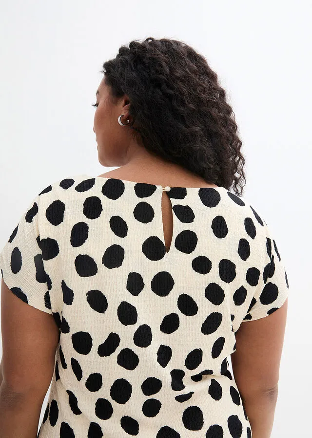 VESTIDO DE ALGODóN GRIS GUIJARRONEGRO ESTAMPADO
