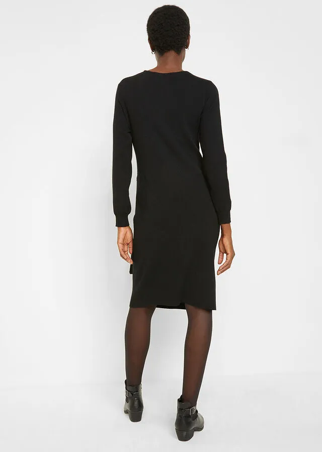 Vestido de punto premamá/de lactancia Negro