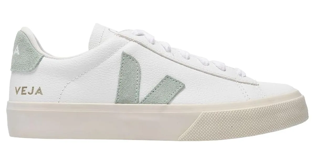 ZAPATILLAS CAMPO  VEJA  BLANCO/MATCHA  CUERO 