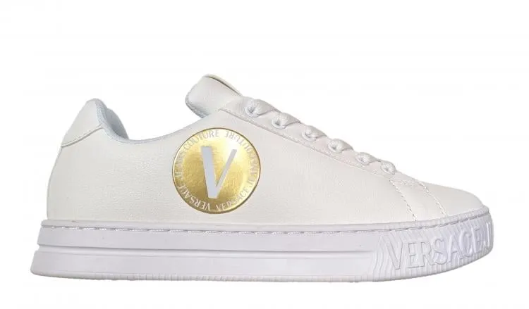 Zapatillas deportivas de mujer Versace Jeans Couture 75VA3SK3 Court blanco