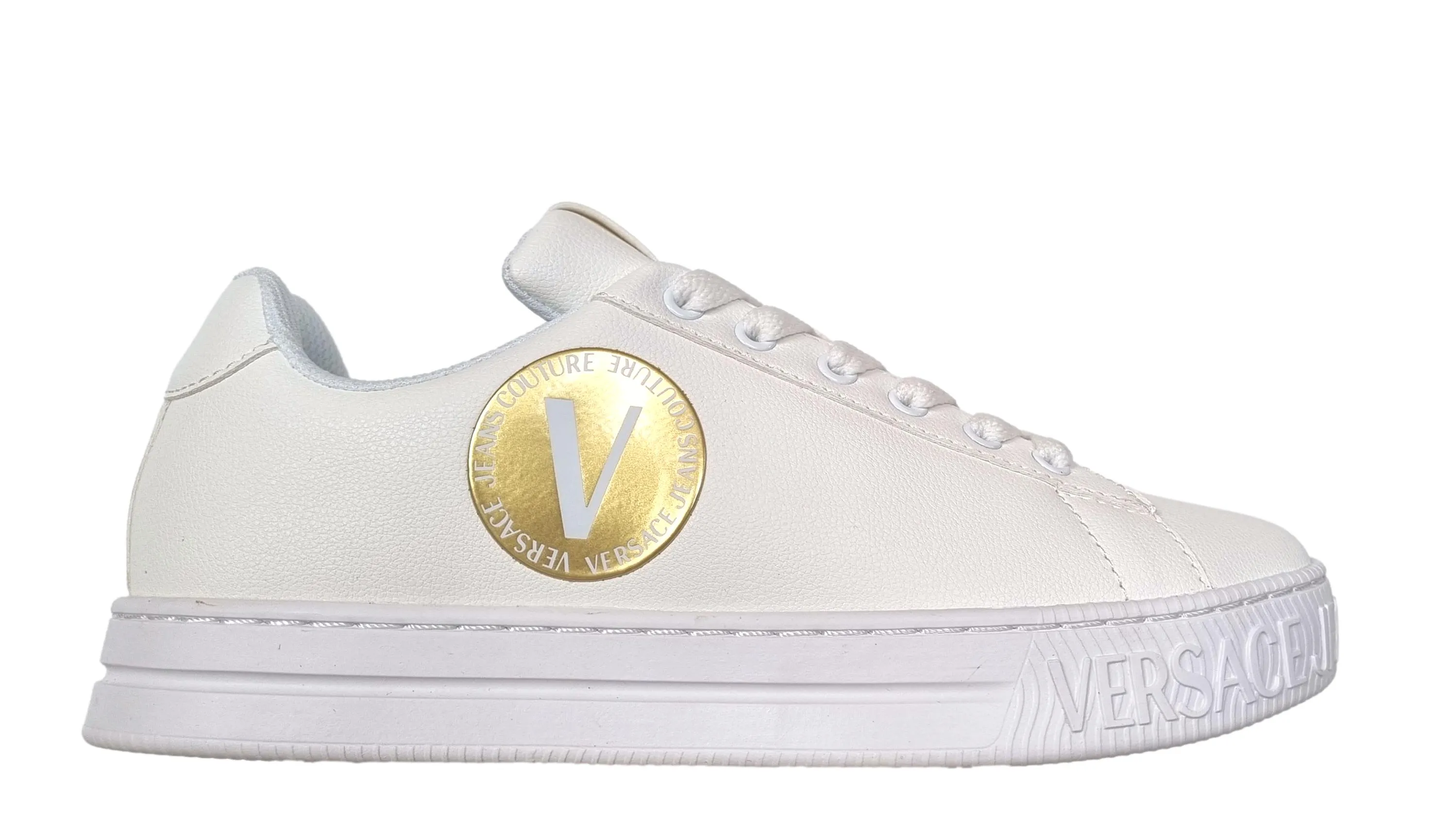 Zapatillas deportivas de mujer Versace Jeans Couture 75VA3SK3 Court blanco