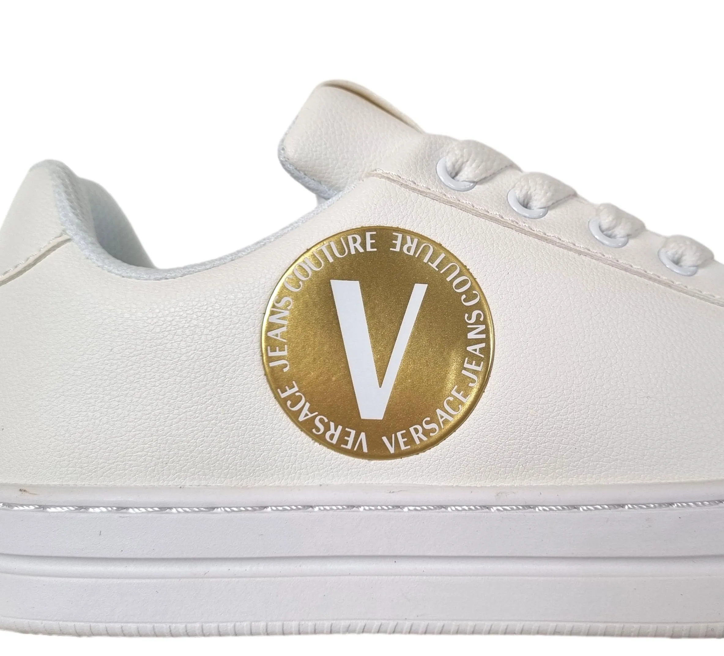 Zapatillas deportivas de mujer Versace Jeans Couture 75VA3SK3 Court blanco