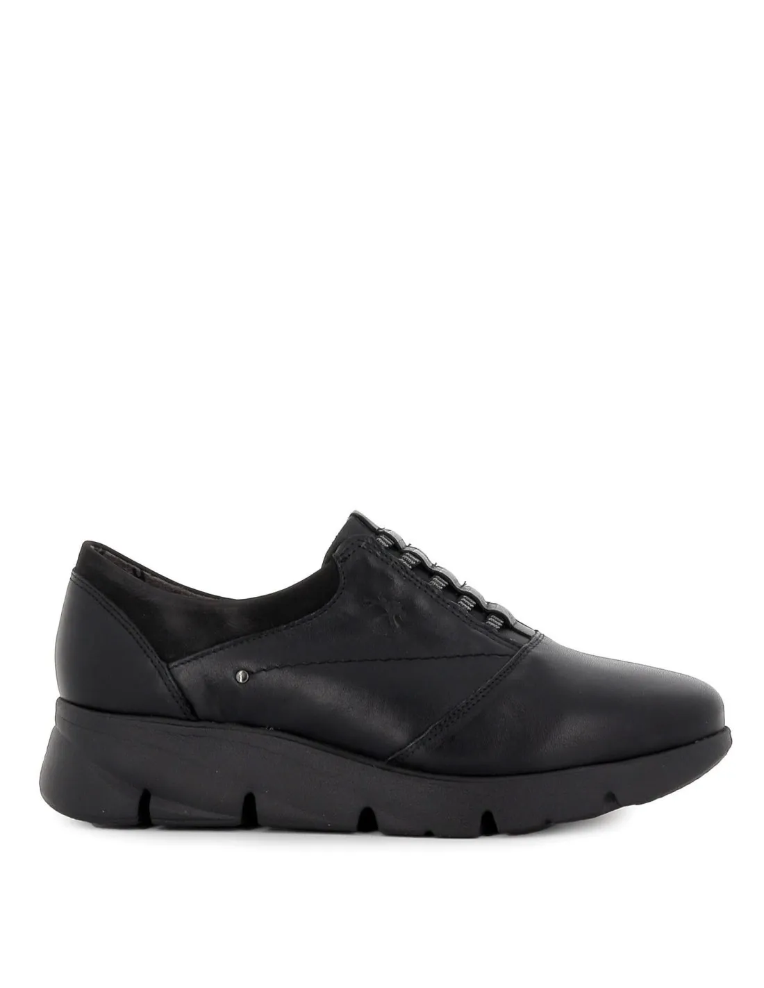 Zapato con cierre elasticos ultraligeros mujer negro Fluchos