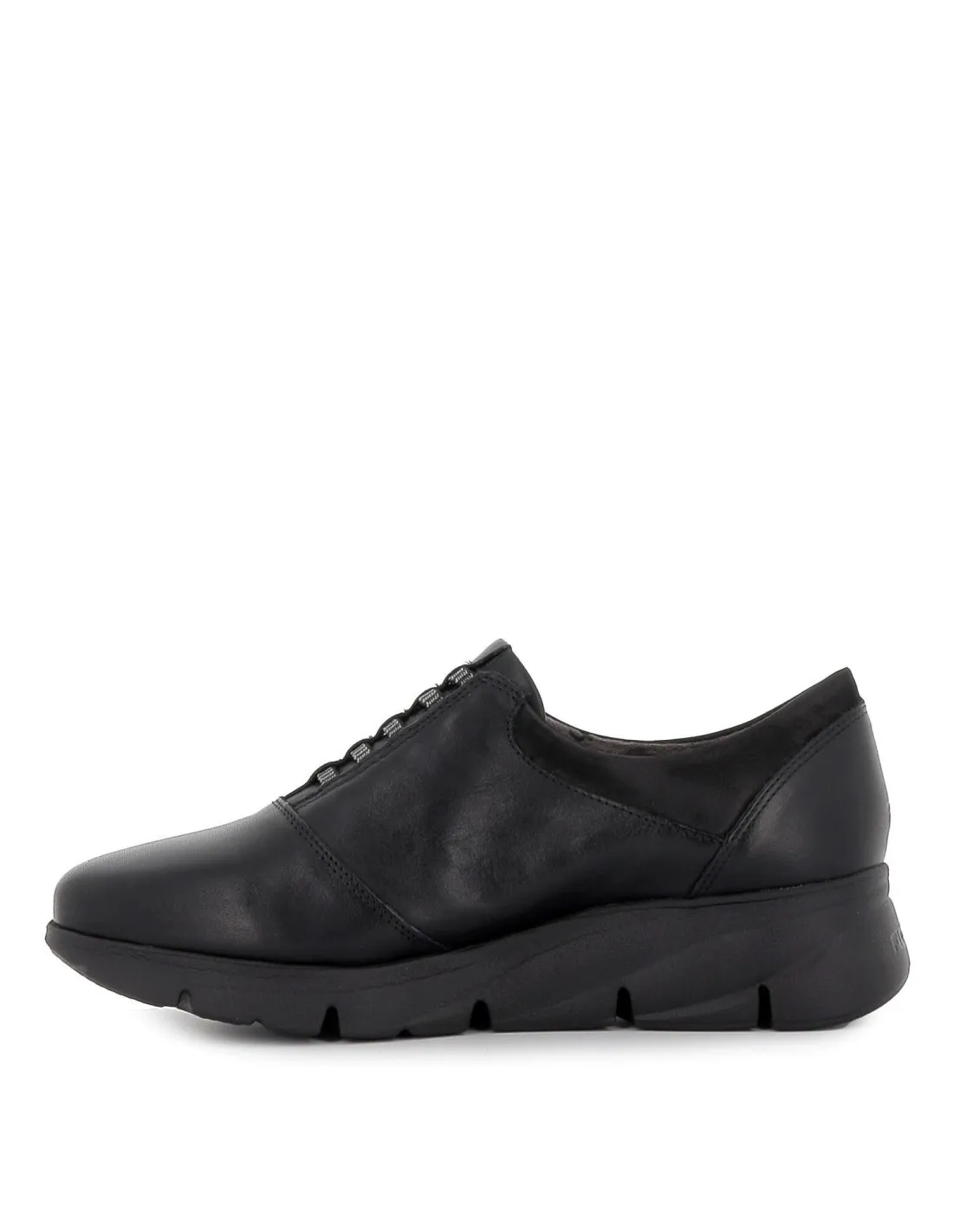 Zapato con cierre elasticos ultraligeros mujer negro Fluchos