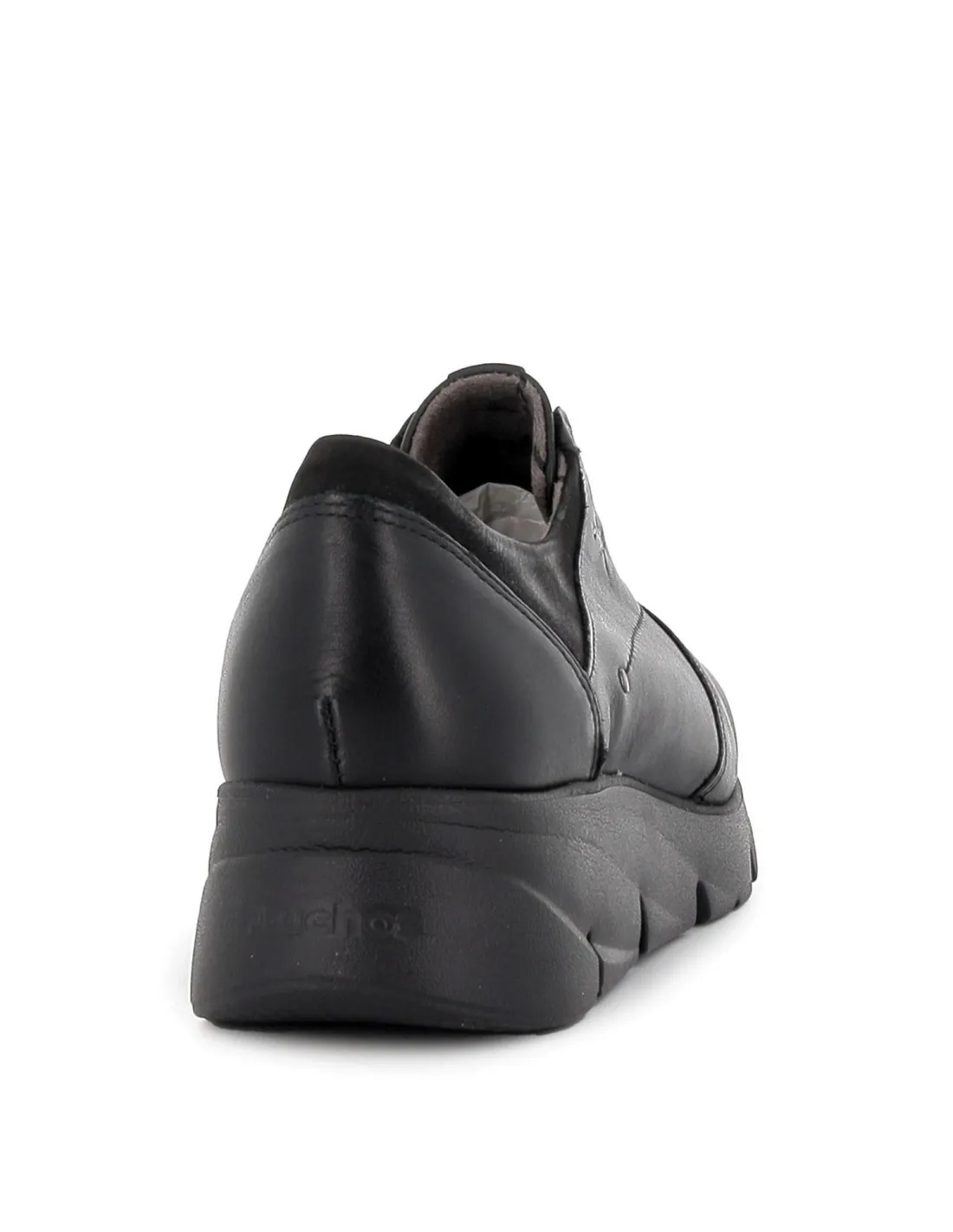 Zapato con cierre elasticos ultraligeros mujer negro Fluchos