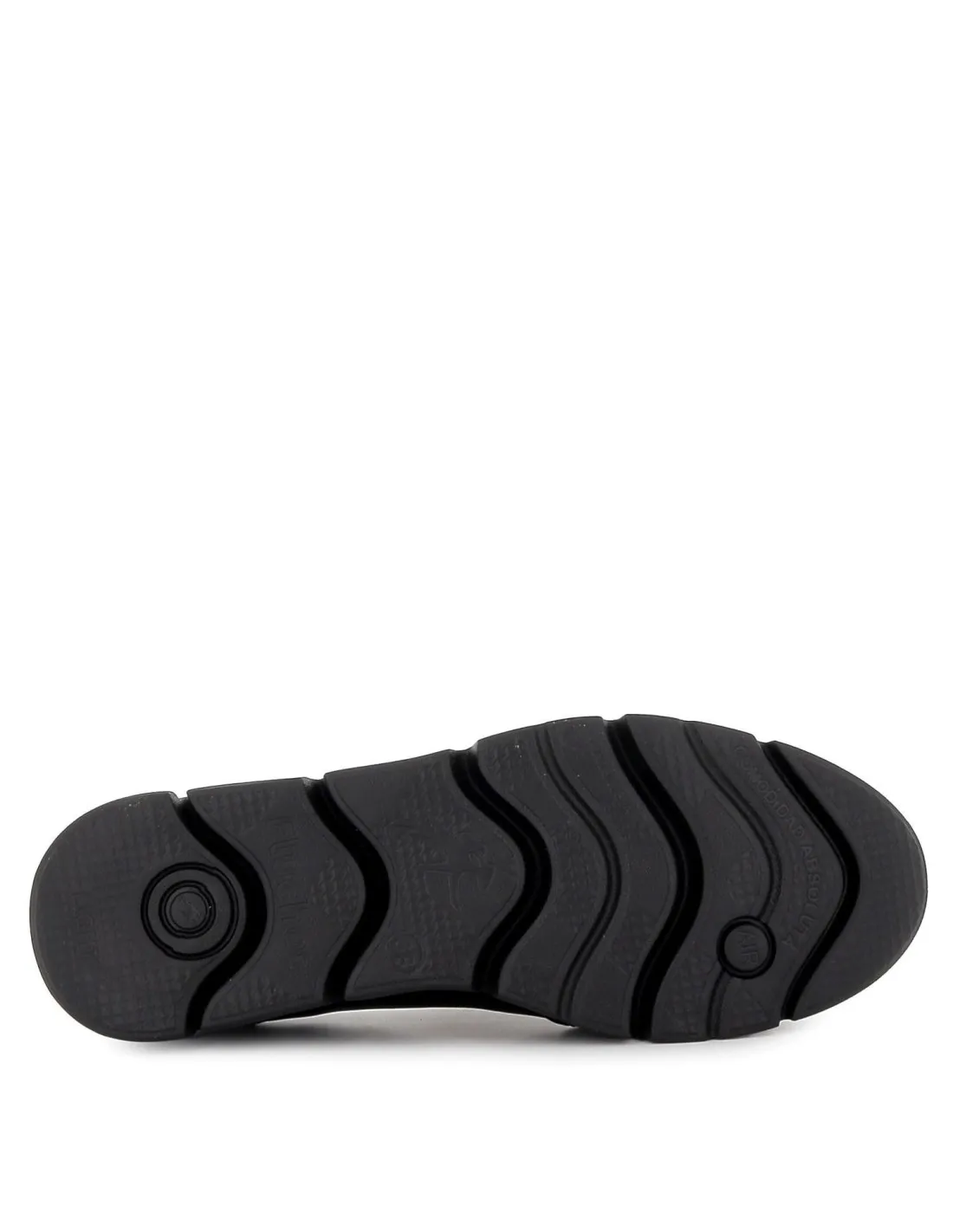 Zapato con cierre elasticos ultraligeros mujer negro Fluchos